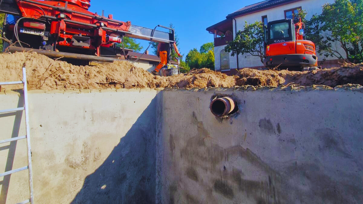 szambo betonowe montaż